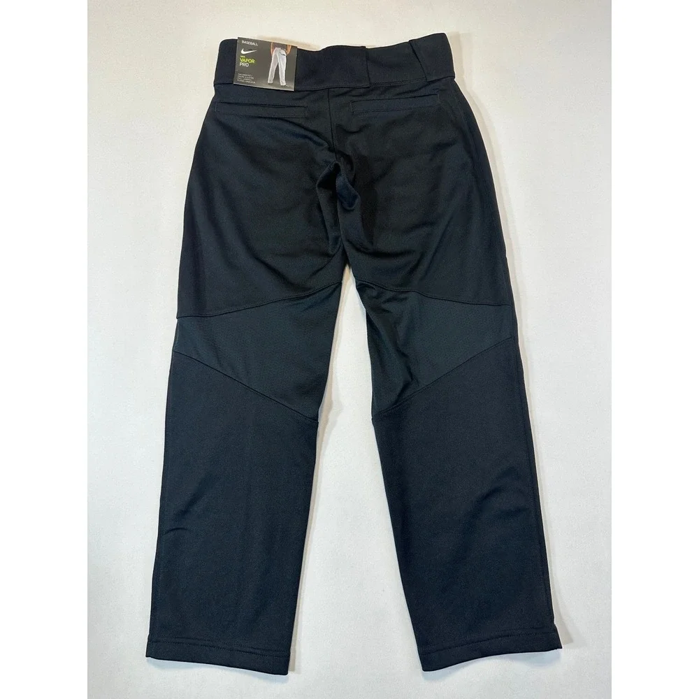 Nike Vapor Pro Boys Baseball Pants Black Full Length 747237-010 Youth Small NWT